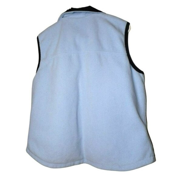 Womans Fleece Vest Athletic Works Reversible Black Blue Size 1X JH780 - Picture 3 of 4